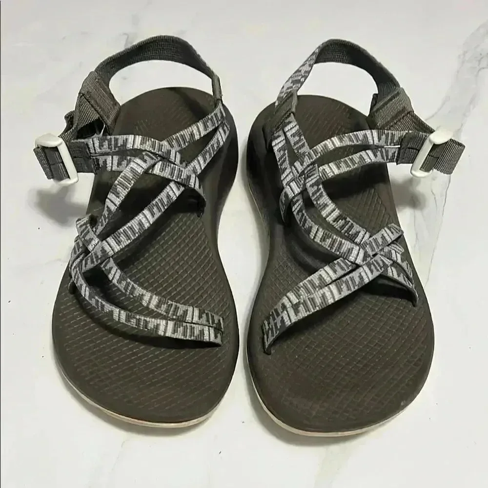 Chaco Gray Strappy Sandals